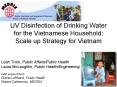 UV Disinfection of Drinking Water for the Vietnamese Household: Scale up Strategy for Vietnam PowerPoint PPT Presentation