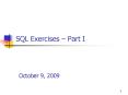 SQL Exercises Part I PowerPoint PPT Presentation