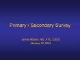 Primary Secondary Survey PowerPoint PPT Presentation