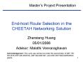Endhost Route Selection in the CHEETAH Networking Solution PowerPoint PPT Presentation