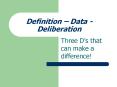 Definition Data Deliberation PowerPoint PPT Presentation