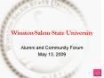 WinstonSalem State University PowerPoint PPT Presentation