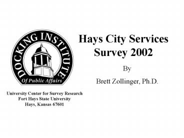 Hays City Services Survey 2002
