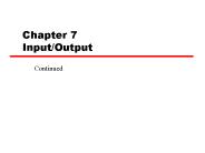 Chapter 7 Input/Output