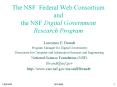 The NSF Federal Web Consortium and the NSF Digital Government Research Program PowerPoint PPT Presentation
