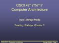 CSCI 4717/5717 Computer Architecture PowerPoint PPT Presentation