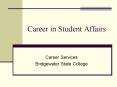 Career in Student Affairs PowerPoint PPT Presentation