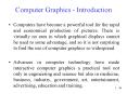 Computer Graphics Introduction PowerPoint PPT Presentation