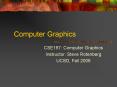 Computer Graphics PowerPoint PPT Presentation