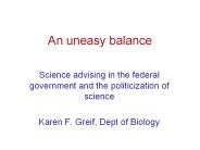 An uneasy balance