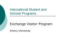 International Student and Scholar Programs PowerPoint PPT Presentation