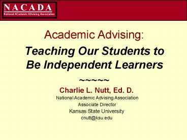 Academic Advising: