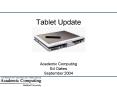 Tablet Update PowerPoint PPT Presentation