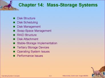 Chapter 14: MassStorage Systems