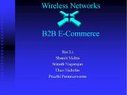 Wireless Networks  B2B E-Commerce