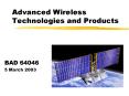Advanced Wireless Technologies and Products PowerPoint PPT Presentation