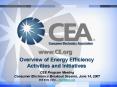 Overview of Energy Efficiency Activities and Initiatives PowerPoint PPT Presentation