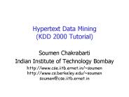 Hypertext Data Mining KDD 2000 Tutorial