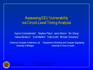Assessing SEU Vulnerability via CircuitLevel Timing Analysis