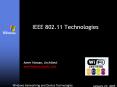 IEEE 802.11 Technologies PowerPoint PPT Presentation