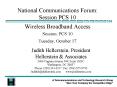 National Communications Forum: Session PCS 10 PowerPoint PPT Presentation