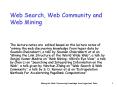Web Search, Web Community and Web Mining PowerPoint PPT Presentation