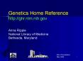 Genetics Home Reference PowerPoint PPT Presentation