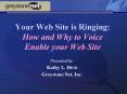 Your Web Site is Ringing: How and Why to Voice Enable your Web Site PowerPoint PPT Presentation
