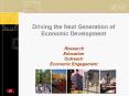 Driving the Next Generation of Economic Development Research Education Outreach Economic Engagement PowerPoint PPT Presentation