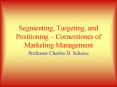 Segmenting, Targeting, and Positioning Cornerstones of Marketing Management PowerPoint PPT Presentation