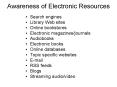 Awareness of Electronic Resources PowerPoint PPT Presentation