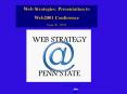 Web Strategies: Presentation to PowerPoint PPT Presentation