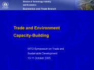 United Nations Environment Programme Regional Office for Europe
