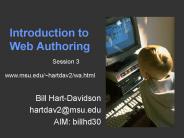 Introduction to Web Authoring