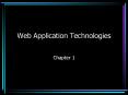 Web Application Technologies PowerPoint PPT Presentation
