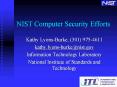 NIST Computer Security Efforts PowerPoint PPT Presentation