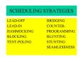 SCHEDULING STRATEGIES PowerPoint PPT Presentation