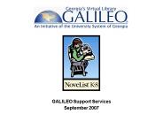 GALILEO Support Services