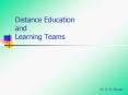 Distance Education and Learning Teams PowerPoint PPT Presentation