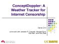 ConceptDoppler: A Weather Tracker for Internet Censorship PowerPoint PPT Presentation