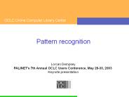 Pattern recognition