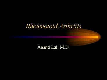 Rheumatoid Arthritis