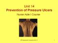 Unit 14 Prevention of Pressure Ulcers PowerPoint PPT Presentation