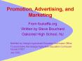 Promotion, Advertising, and Marketing