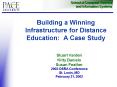Building a Winning Infrastructure for Distance Education: A Case Study