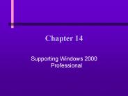 Supporting Windows 2000 Professional