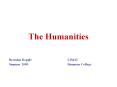 The Humanities PowerPoint PPT Presentation
