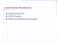 Lower Extremity Reconstruction PowerPoint PPT Presentation