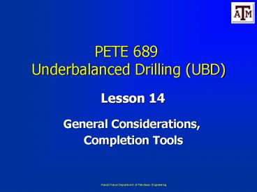 General Considerations,