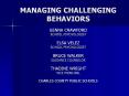 MANAGING CHALLENGING BEHAVIORS PowerPoint PPT Presentation